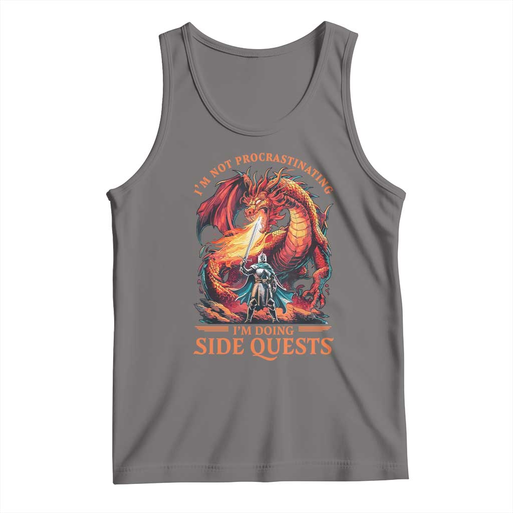 I’m Not Procrastinating I’m Doing Side Quests Tank Top Fantasy Gamer Humor Epic Dragon RPG Adventure - Wonder Print Shop