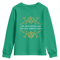 The Dice Giveth and the Dice Taketh Away RPG Quote Youth Sweatshirt Classic Tabletop Dice Humor Fantasy Roleplay Fans - Wonder Print Shop