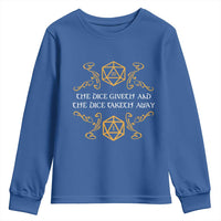 The Dice Giveth and the Dice Taketh Away RPG Quote Youth Sweatshirt Classic Tabletop Dice Humor Fantasy Roleplay Fans - Wonder Print Shop
