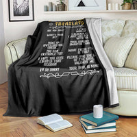 Dungeon Master Translator RPG Humor Throw Blanket Sarcastic Tabletop Roleplay Game Masters and Players - Wonder Print Shop