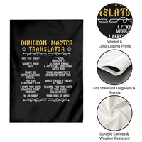 Dungeon Master Translator RPG Humor Garden Flag Sarcastic Tabletop Roleplay Game Masters and Players - Wonder Print Shop