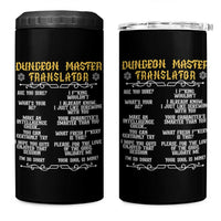 Dungeon Master Translator RPG Humor 4 in 1 Can Cooler Tumbler Sarcastic Tabletop Roleplay Game Masters and Players - Wonder Print Shop