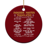 Dungeon Master Translator RPG Humor Ceramic Ornament Sarcastic Tabletop Roleplay Game Masters and Players - Wonder Print Shop