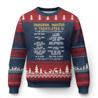 Dungeon Master Translator RPG Humor Ugly Christmas Sweater Sarcastic Tabletop Roleplay Game Masters and Players - Wonder Print Shop
