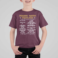 Dungeon Master Translator RPG Humor T Shirt For Kid Sarcastic Tabletop Roleplay Game Masters and Players - Wonder Print Shop