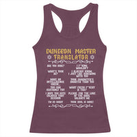 Dungeon Master Translator RPG Humor Racerback Tank Top Sarcastic Tabletop Roleplay Game Masters and Players - Wonder Print Shop