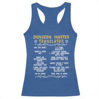Dungeon Master Translator RPG Humor Racerback Tank Top Sarcastic Tabletop Roleplay Game Masters and Players - Wonder Print Shop