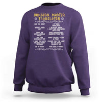 Dungeon Master Translator RPG Humor Sweatshirt Sarcastic Tabletop Roleplay Game Masters and Players - Wonder Print Shop