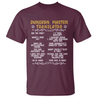 Dungeon Master Translator RPG Humor T Shirt Sarcastic Tabletop Roleplay Game Masters and Players - Wonder Print Shop