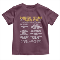 Dungeon Master Translator RPG Humor Toddler T Shirt Sarcastic Tabletop Roleplay Game Masters and Players - Wonder Print Shop