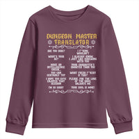 Dungeon Master Translator RPG Humor Youth Sweatshirt Sarcastic Tabletop Roleplay Game Masters and Players - Wonder Print Shop