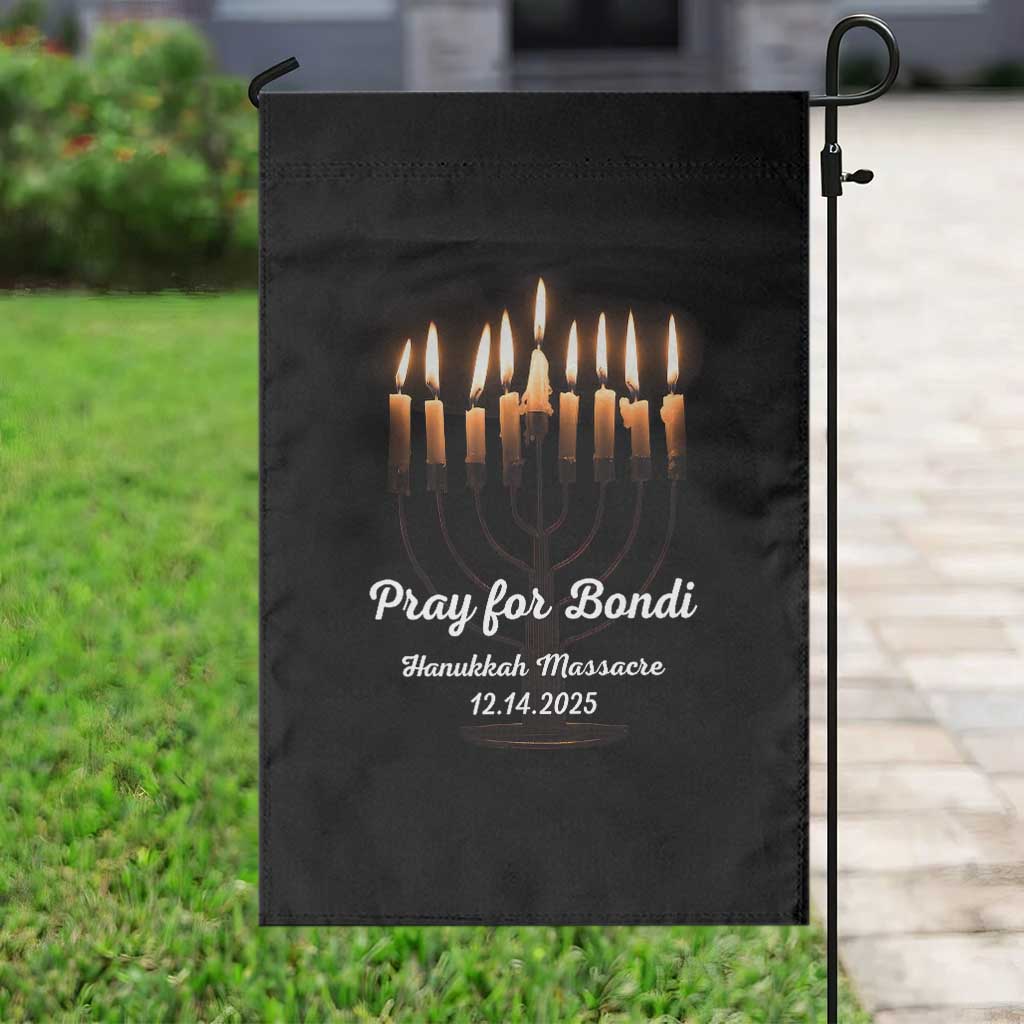 Pray for Bondi Australia Hanukkah Dec 14 2025 Garden Flag Menorah Lights Jewish Faith Memorial - Wonder Print Shop