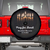Pray for Bondi Australia Hanukkah Dec 14 2025 Spare Tire Cover Menorah Lights Jewish Faith Memorial - Wonder Print Shop