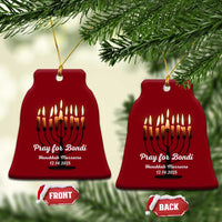 Pray for Bondi Australia Hanukkah Dec 14 2025 Ceramic Ornament Menorah Lights Jewish Faith Memorial - Wonder Print Shop