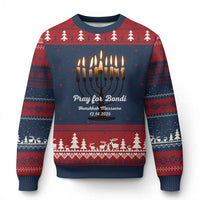 Pray for Bondi Australia Hanukkah Dec 14 2025 Ugly Christmas Sweater Menorah Lights Jewish Faith Memorial - Wonder Print Shop