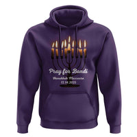 Pray for Bondi Australia Hanukkah Dec 14 2025 Hoodie Menorah Lights Jewish Faith Memorial - Wonder Print Shop