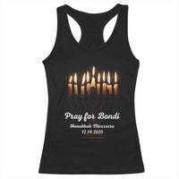 Pray for Bondi Australia Hanukkah Dec 14 2025 Racerback Tank Top Menorah Lights Jewish Faith Memorial - Wonder Print Shop