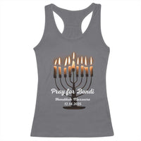 Pray for Bondi Australia Hanukkah Dec 14 2025 Racerback Tank Top Menorah Lights Jewish Faith Memorial - Wonder Print Shop