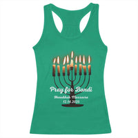 Pray for Bondi Australia Hanukkah Dec 14 2025 Racerback Tank Top Menorah Lights Jewish Faith Memorial - Wonder Print Shop