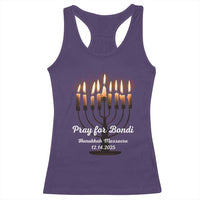 Pray for Bondi Australia Hanukkah Dec 14 2025 Racerback Tank Top Menorah Lights Jewish Faith Memorial - Wonder Print Shop
