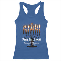 Pray for Bondi Australia Hanukkah Dec 14 2025 Racerback Tank Top Menorah Lights Jewish Faith Memorial - Wonder Print Shop