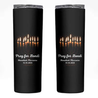Pray for Bondi Australia Hanukkah Dec 14 2025 Skinny Tumbler Menorah Lights Jewish Faith Memorial - Wonder Print Shop