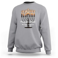 Pray for Bondi Australia Hanukkah Dec 14 2025 Sweatshirt Menorah Lights Jewish Faith Memorial - Wonder Print Shop
