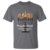 Pray for Bondi Australia Hanukkah Dec 14 2025 T Shirt Menorah Lights Jewish Faith Memorial - Wonder Print Shop
