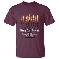 Pray for Bondi Australia Hanukkah Dec 14 2025 T Shirt Menorah Lights Jewish Faith Memorial - Wonder Print Shop