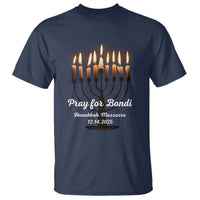 Pray for Bondi Australia Hanukkah Dec 14 2025 T Shirt Menorah Lights Jewish Faith Memorial - Wonder Print Shop
