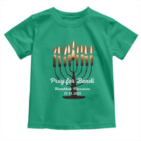 Pray for Bondi Australia Hanukkah Dec 14 2025 Toddler T Shirt Menorah Lights Jewish Faith Memorial - Wonder Print Shop