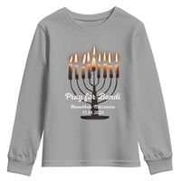 Pray for Bondi Australia Hanukkah Dec 14 2025 Youth Sweatshirt Menorah Lights Jewish Faith Memorial - Wonder Print Shop