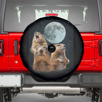 Funny Groundhog Meme Spare Tire Cover Woodchucks Under The Moon