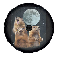 Funny Groundhog Meme Spare Tire Cover Woodchucks Under The Moon