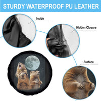Funny Groundhog Meme Spare Tire Cover Woodchucks Under The Moon