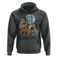 Funny Three Groundhog Meme Hoodie Woodchucks Under The Moon