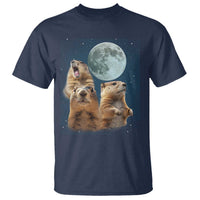 Funny Three Groundhog Meme T Shirt Woodchucks Under The Moon