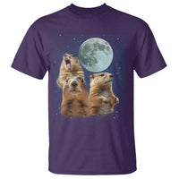 Funny Three Groundhog Meme T Shirt Woodchucks Under The Moon