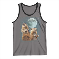 Funny Groundhog Meme Tank Top Woodchucks Under The Moon