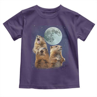 Funny Three Groundhog Meme Toddler T Shirt Woodchucks Under The Moon