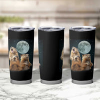 Funny Groundhog Meme Tumbler Cup Woodchucks Under The Moon