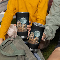 Funny Groundhog Meme Tumbler Cup Woodchucks Under The Moon