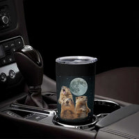 Funny Groundhog Meme Tumbler Cup Woodchucks Under The Moon