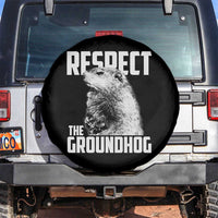 Respect The Groundhog Spare Tire Cover Funny Woodchuck Shadow Meteorlogy