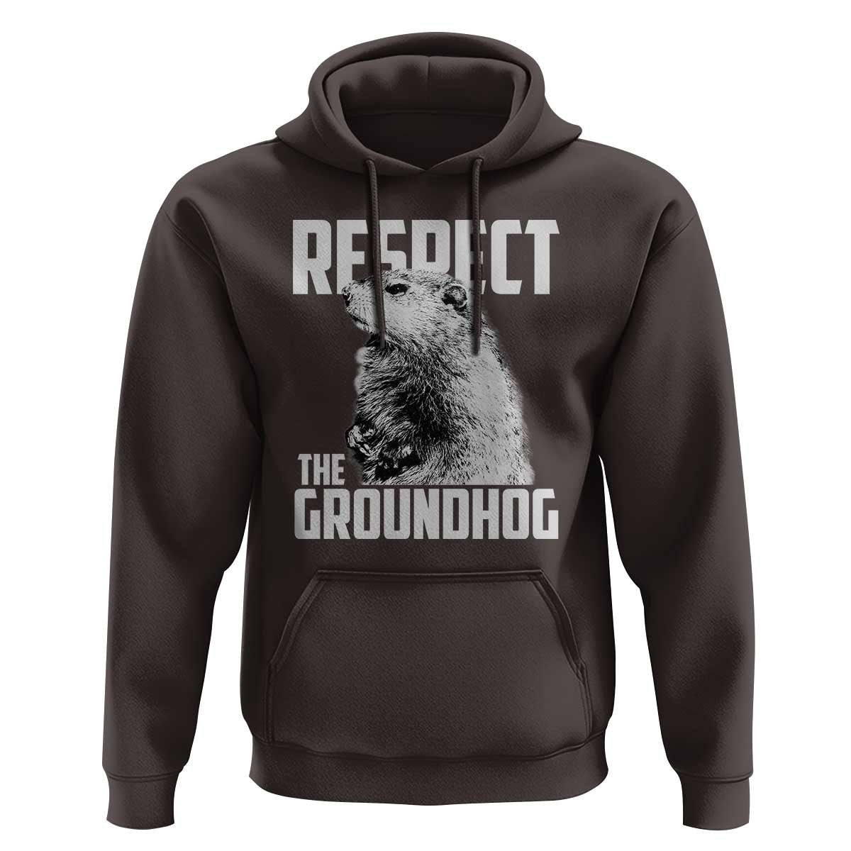 Respect The Groundhog Hoodie Funny Woodchuck Shadow Meteorlogy