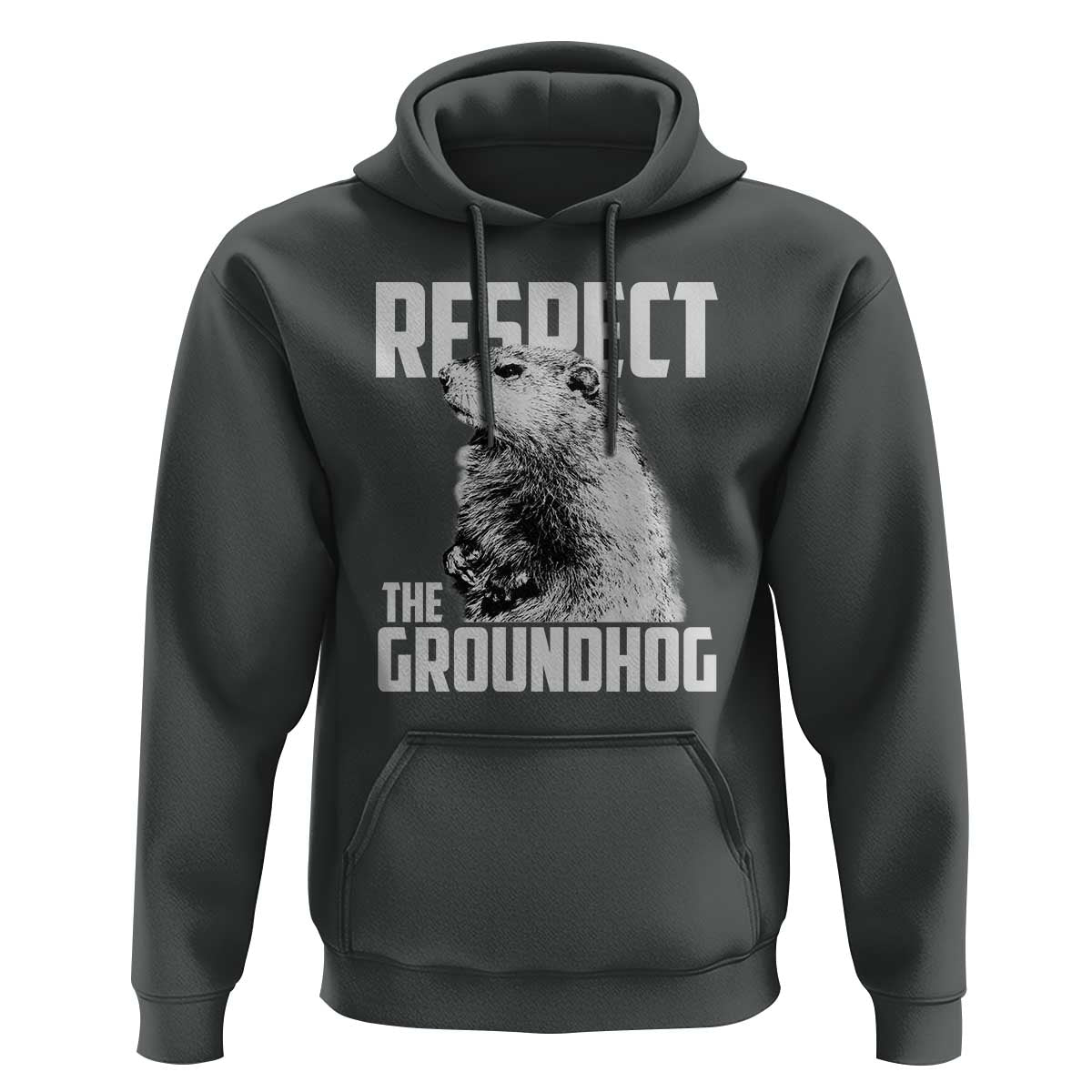 Respect The Groundhog Hoodie Funny Woodchuck Shadow Meteorlogy