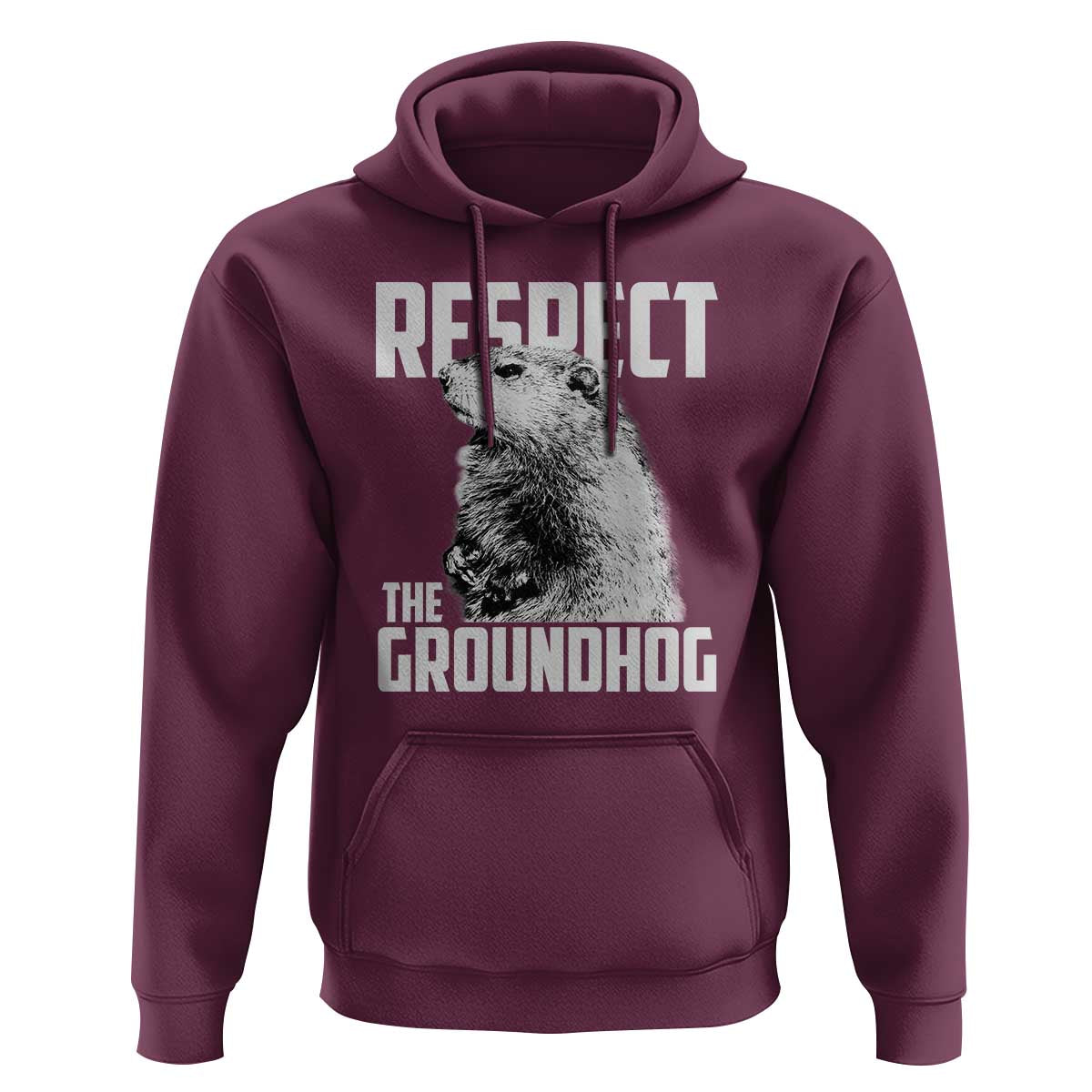 Respect The Groundhog Hoodie Funny Woodchuck Shadow Meteorlogy