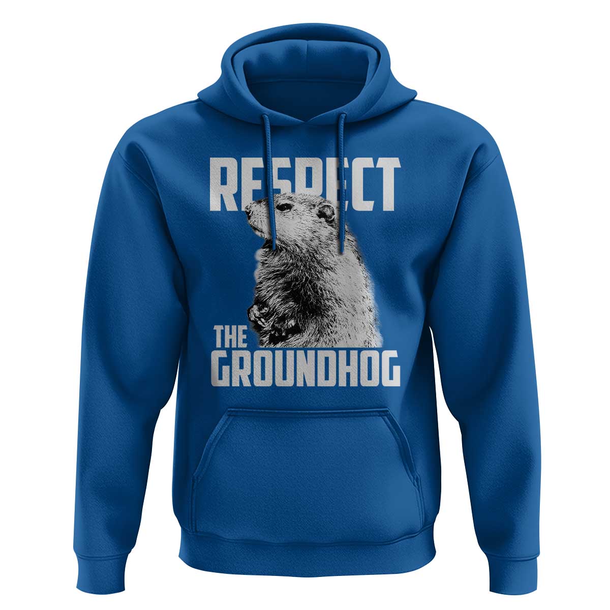 Respect The Groundhog Hoodie Funny Woodchuck Shadow Meteorlogy