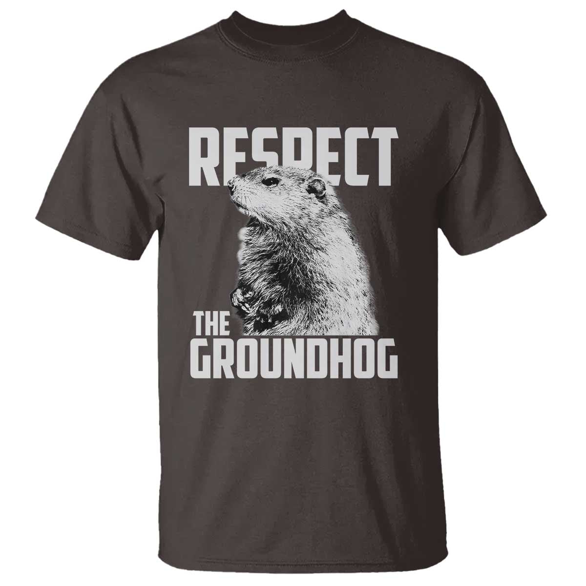 Respect The Groundhog T Shirt Funny Woodchuck Shadow Meteorlogy