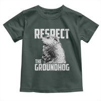 Respect The Groundhog Toddler T Shirt Funny Woodchuck Shadow Meteorlogy
